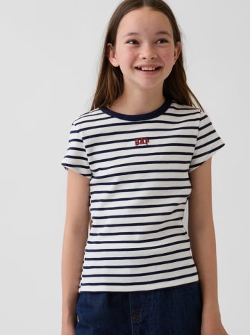 GAP Shirt in Dunkelblau/ Weiß