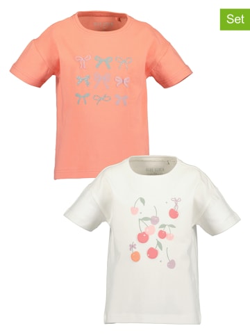 Blue Seven 2er Set: Shirts in Apricot/ Weiß