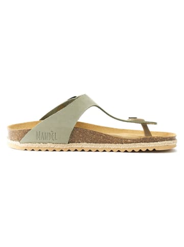 Mandel Leren teenslippers "Blanca" groen