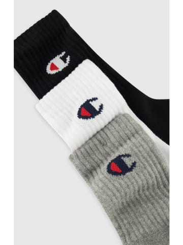 Champion 3-delige set: sokken wit/grijs/zwart