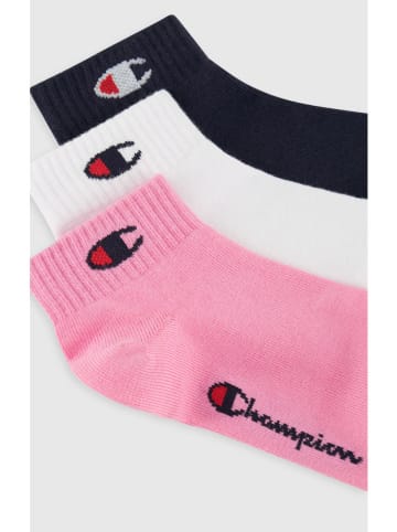 Champion 3er-Set: Socken in Rosa/ Weiß/ Dunkelblau