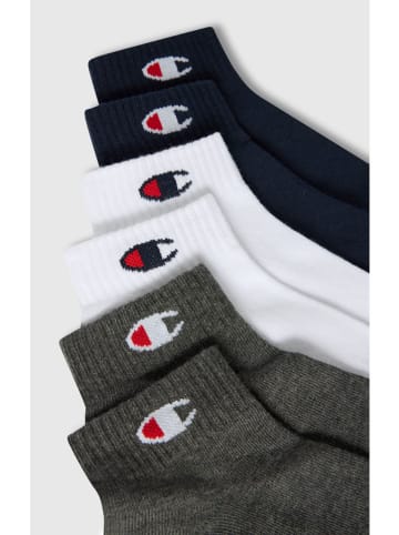 Champion 6er-Set: Socken in Weiß/ Anthrazit/ Dunkelblau
