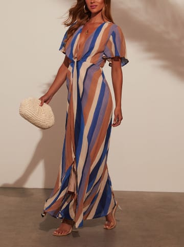 Milan Kiss Kleid in Blau/ Beige