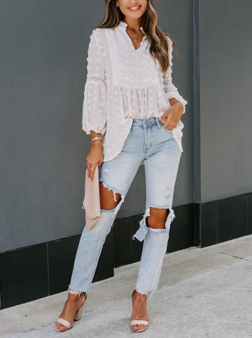 Milan Kiss Bluse in Creme