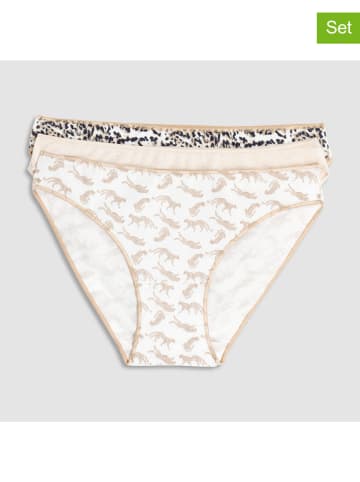COTONELLA 6er-Set: Slips in Beige/ Weiß/ Schwarz