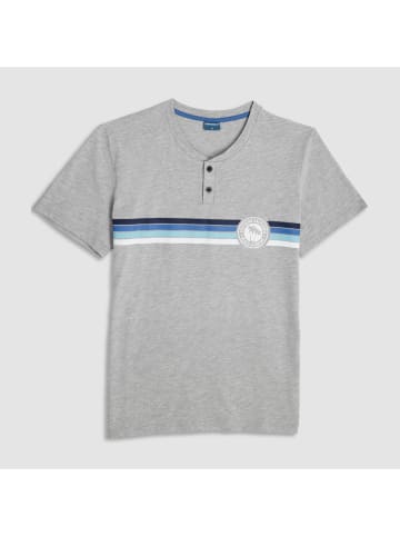 COTONELLA Pyjama in Grau/ Blau