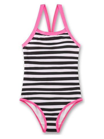Sanetta Badeanzug in Pink/ Schwarz/ Weiß