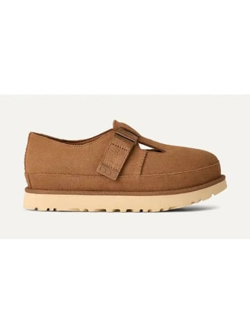 UGG Leder-Slipper "Goldenstar Jane" in Hellbraun