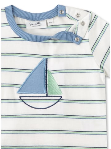 Sanetta Kidswear Shirt in Creme/ Grün/ Hellblau
