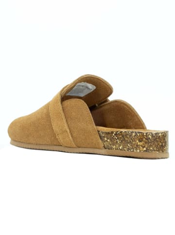 Clarks Leder-Clogs in Camel
