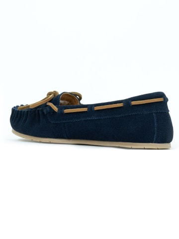 Clarks Leder-Mokassins in Dunkelblau