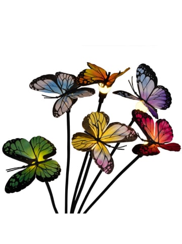 Garden Hero Solarna lampa dekoracyjna "Butterfly" w kolorze czarnym na trzonku - wys. 72 cm