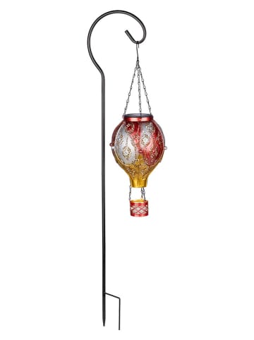 Garden Hero Lampa solarna w kolorze srebrno-złoto-czerwonym - wys. 43 x Ø 14 cm