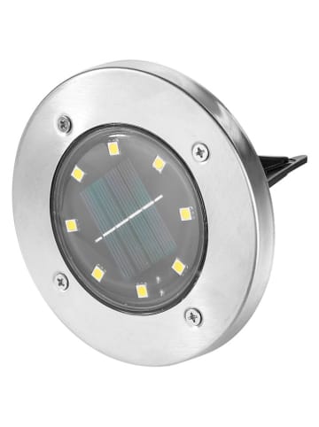 Garden Hero Lampa najazdowa LED w kolorze srebrnym - wys. 14 x Ø 12 cm