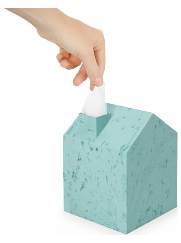 umbra Kosmetiktücherbox ''Casa'' in Türkis - (B)13 x (H)17 x (T)13 cm