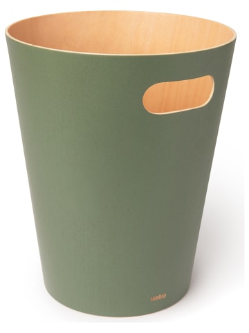 umbra Kosz "Woodrow" w kolorze zielonym na papier - 7,5 l