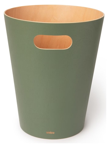 umbra Kosz "Woodrow" w kolorze zielonym na papier - 7,5 l