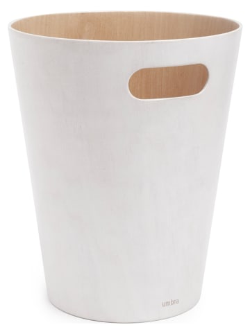 umbra Papiereimer ''Woodrow'' in Weiß - 7,5 l