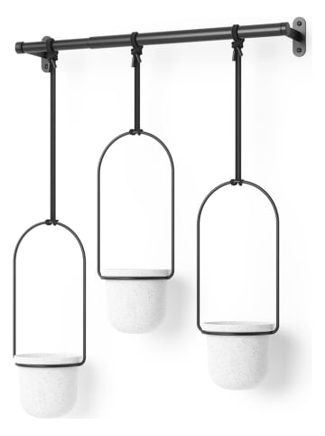 umbra Hängeblumentopf in Schwarz/ Weiß - (B)63,5 x (H)110 x (T)14,6 cm