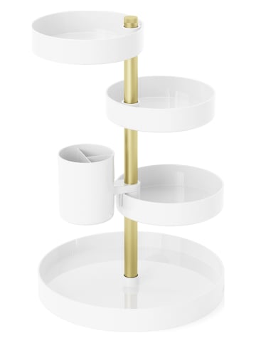 umbra Organizer w kolorze biało-miedzianym na kosmetyki - wys. 35 x Ø 23 cm