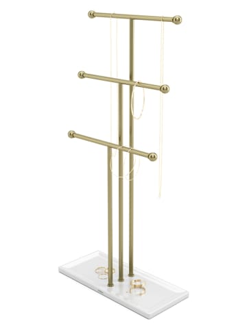 umbra Stojak "Trigem" w kolorze miedziano-białym na biżuterię - 23 x 48 x 10 cm