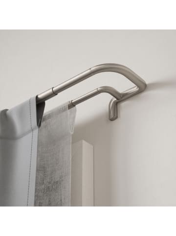 umbra Doppelgardinenstange ''Twilight'' in Nickel - (L)213 cm