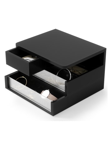 umbra Aufbewahrungsbox ''Malibu'' in Schwarz - (B)24 x (H)15 x (T)23 cm