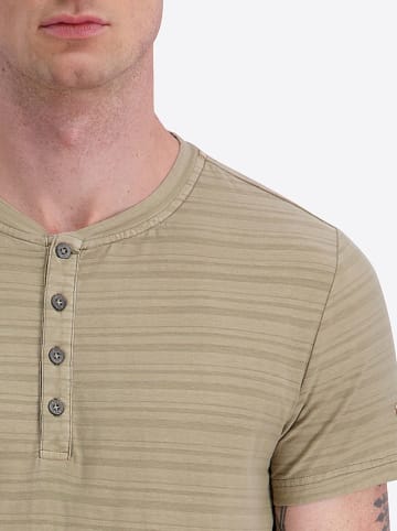 Timezone Koszulka "Vintage Henley" w kolorze beżowym