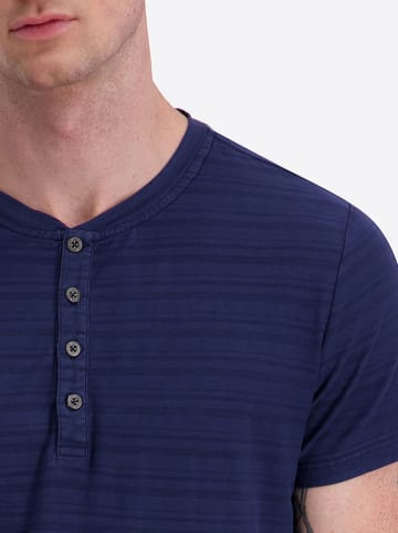 Timezone Shirt "Vintage Henley" donkerblauw