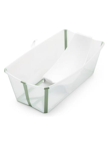 Stokke® Babybadewannen-Set "Flexi Bath® Bundle" in Transparent Green - ab Geburt