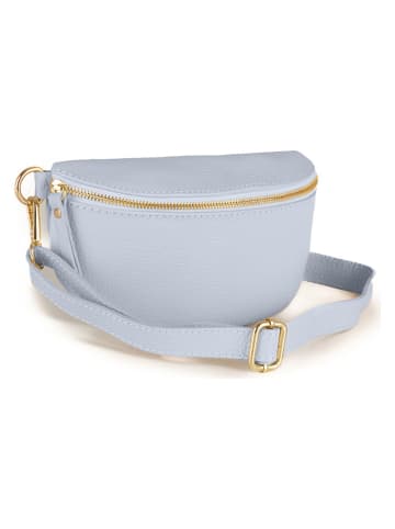 Mia Tomazzi Leder-Brustbeutel "Perugino" in Hellblau - (B)23 x (H)13 x (T)2 cm