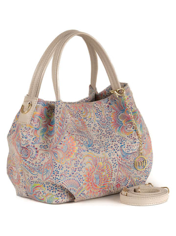 Mia Tomazzi Leder-Henkeltasche "Gonfalone" in Weiß- (B)24 x (H)21 x (T)13 cm