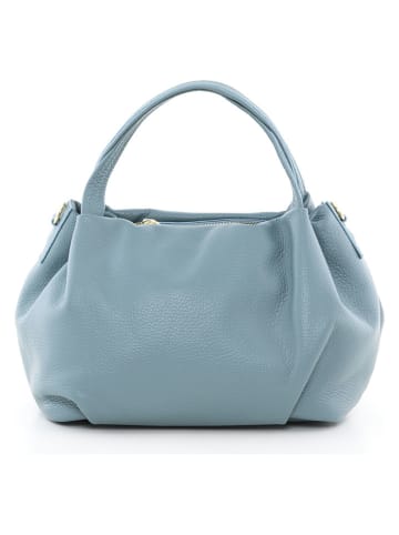Lia Biassoni Leder-Henkeltasche "Taro" in Hellblau - (B)28 x (H)25 x (T)18 cm