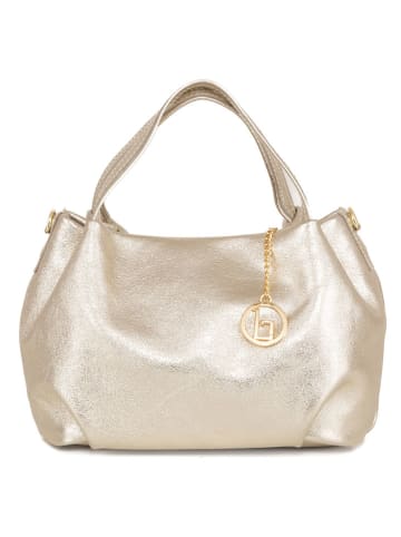 Lia Biassoni Leder-Henkeltasche "Taro" in Gold - (B)28 x (H)25 x (T)18 cm