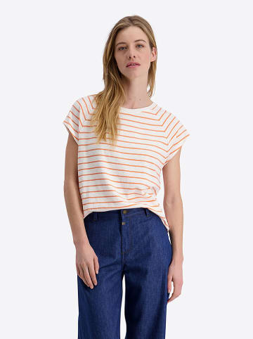 Timezone Shirt in Orange/ Weiß