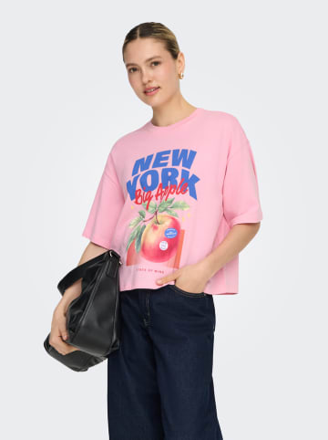 ONLY Shirt in Rosa/ Blau/ Rot