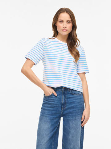 Vila Shirt "Vinora" wit/lichtblauw