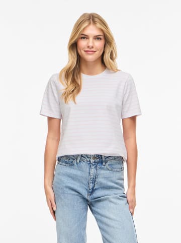 Vila Shirt "Vinora" in Weiß/ Rosa