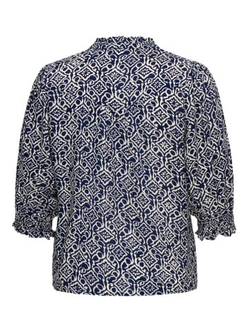 ONLY Bluse in Dunkelblau/ Weiß