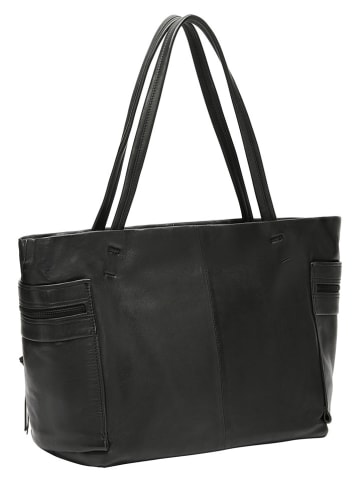 Liebeskind Berlin Leder-Schultertasche in Schwarz - (B)36 x (H)30 x (T)14 cm