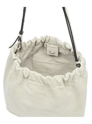 Liebeskind Berlin Leder-Schultertasche in Creme - (B)42 x (H)35 x (T)12 cm