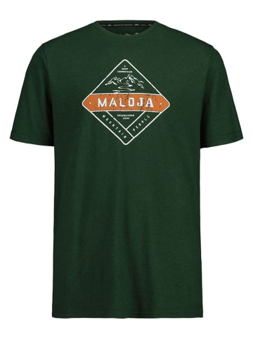 Maloja Koszulka "KibeM." w kolorze ciemnozielonym