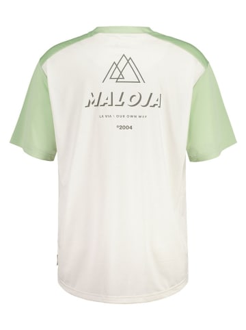 Maloja Fahrradshirt "HagenbachM." in Creme/ Grün