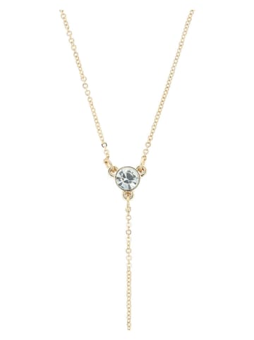 Otazu Pozłacana bransoletka z kryształami Swarovski na kostkę
