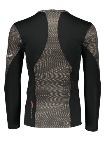 Mizuno Thermo-onderhemd "Virtual Body G1 Crew" kaki/zwart