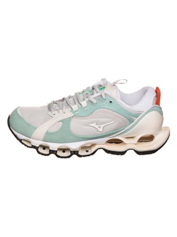 Mizuno Buty sportowe "Wave Prophecy Beta 2" w kolorze biało-miętowym