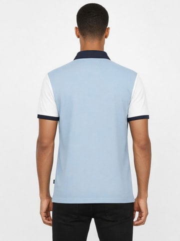 Geographical Norway Poloshirt "Kedilim" in Hellblau/ Weiß
