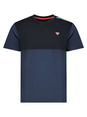 Geographical Norway Shirt "Jalo" in Dunkelblau/ Schwarz