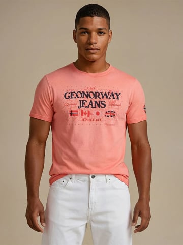 Geographical Norway Shirt "Jeans" in Koralle