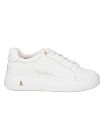 Patrizia Pepe Skórzane sneakersy w kolorze białym